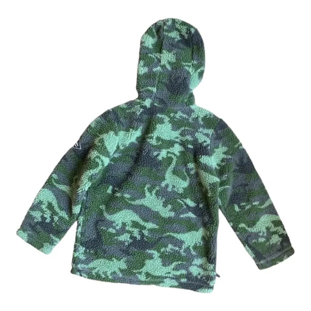 Joules Dinosaur Camo Fleece Quarter Zip Pullover